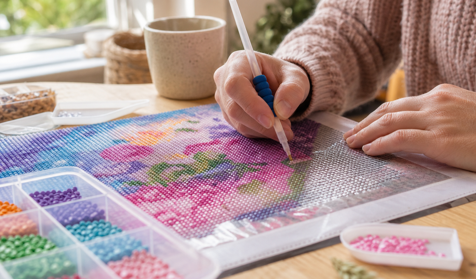 Diamond painting aan zee: de perfecte hobby voor een regenachtige dag